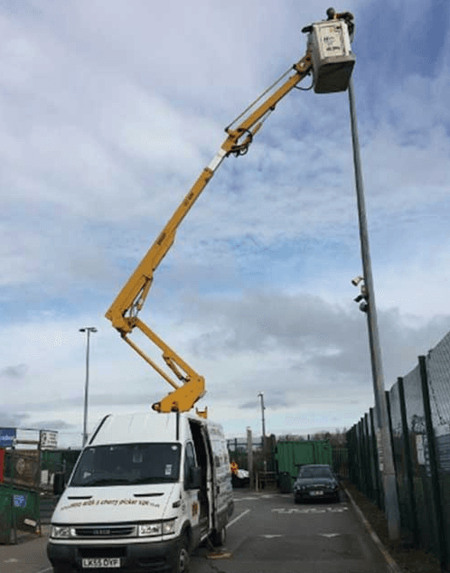 Cherry picker vans outlet for hire